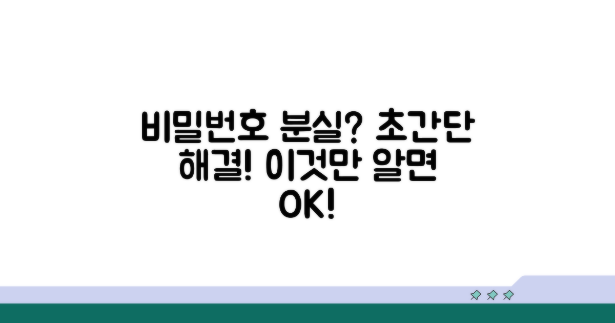 비밀번호 분실 시 대처법