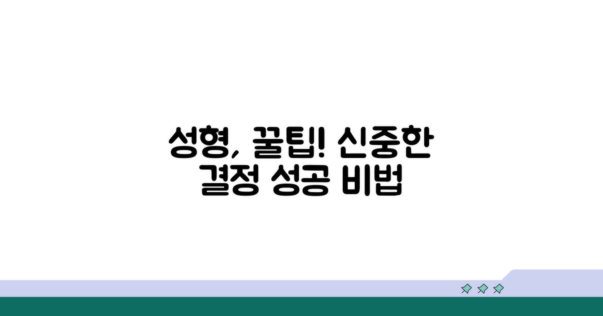 성형, 신중하게 결정하는 꿀팁