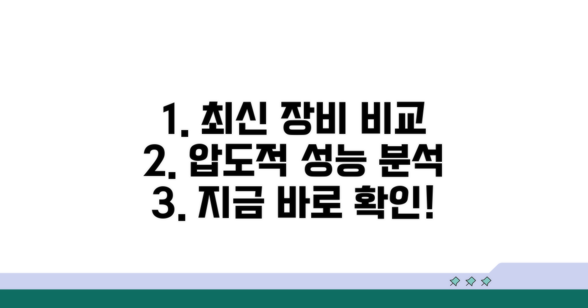 최신 장비 수준 비교 분석
