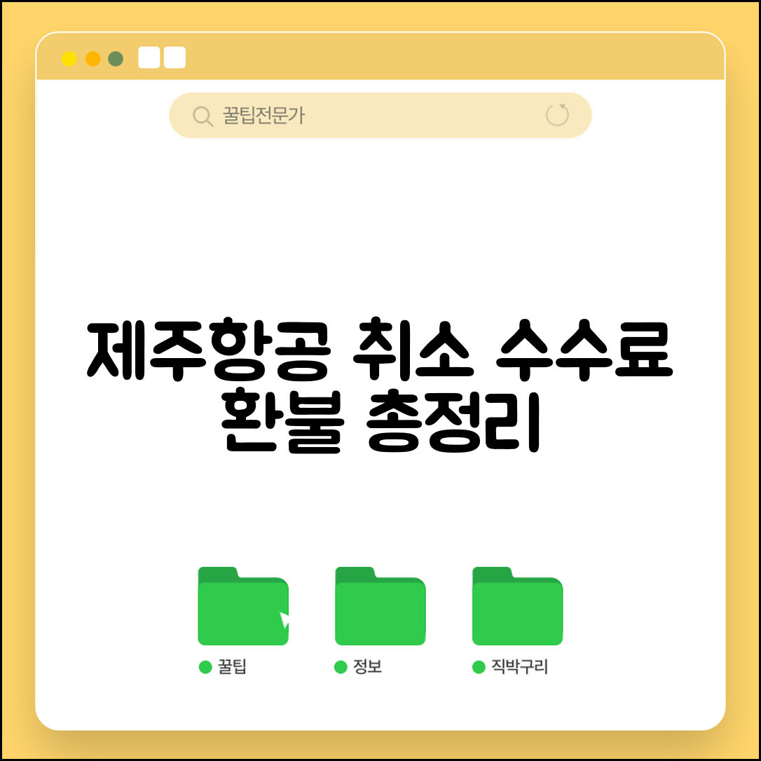 제주항공 예약 취소 수수료 | 제주항공 LCC 항공편 취소 수수료와 환불 처리 기간