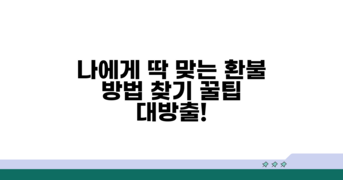 나에게 맞는 환불 방법 찾기