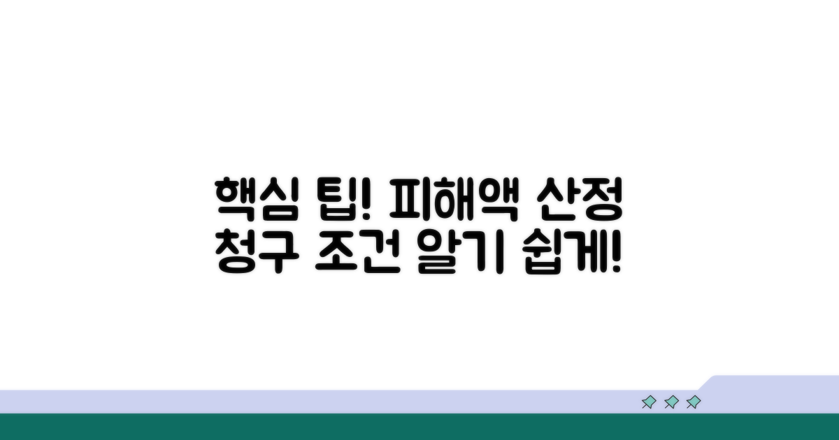 피해 금액 산정 기준과 청구 조건