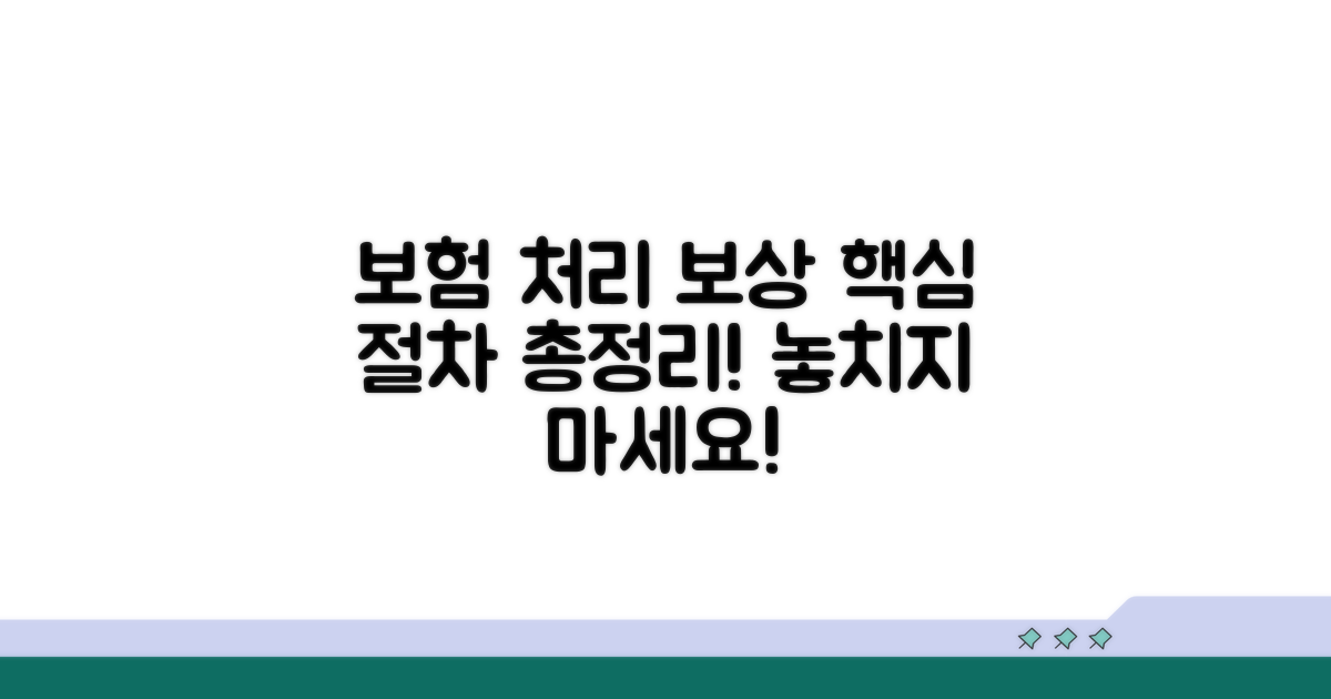 보험 처리 절차와 보상 범위