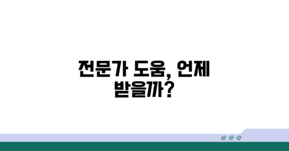 전문가 도움받는 시점