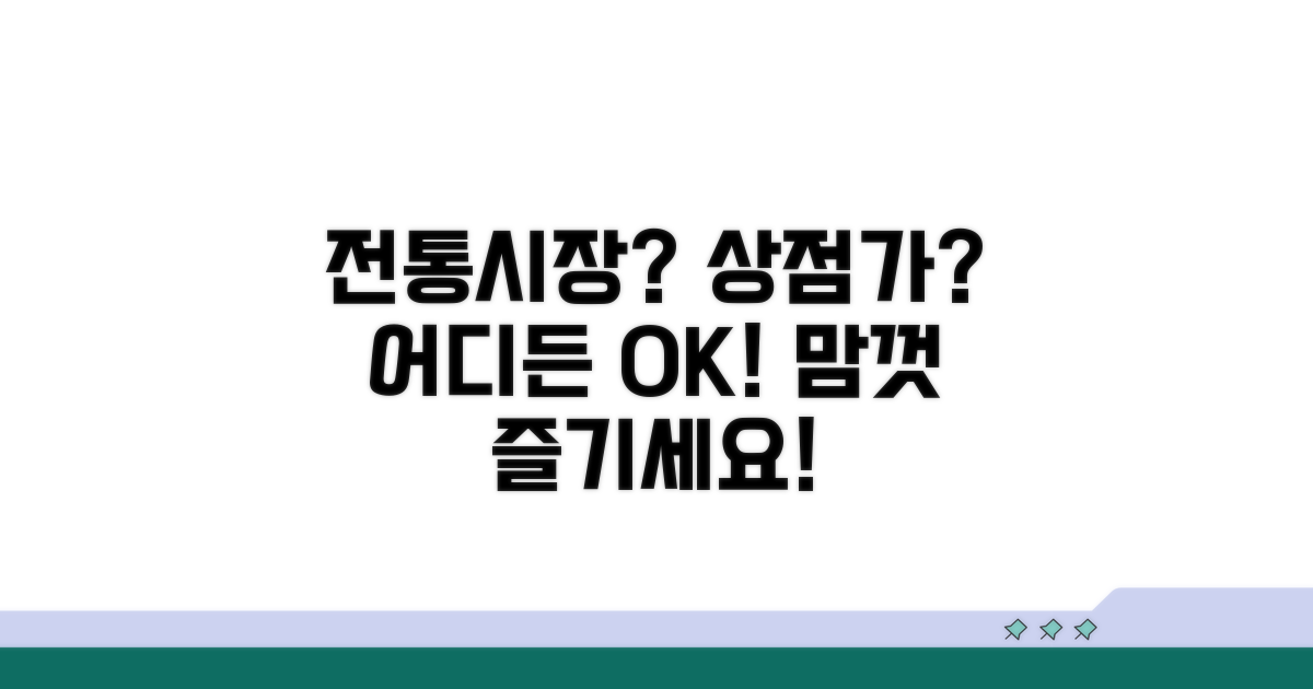 전통시장, 상점가 어디서든 OK