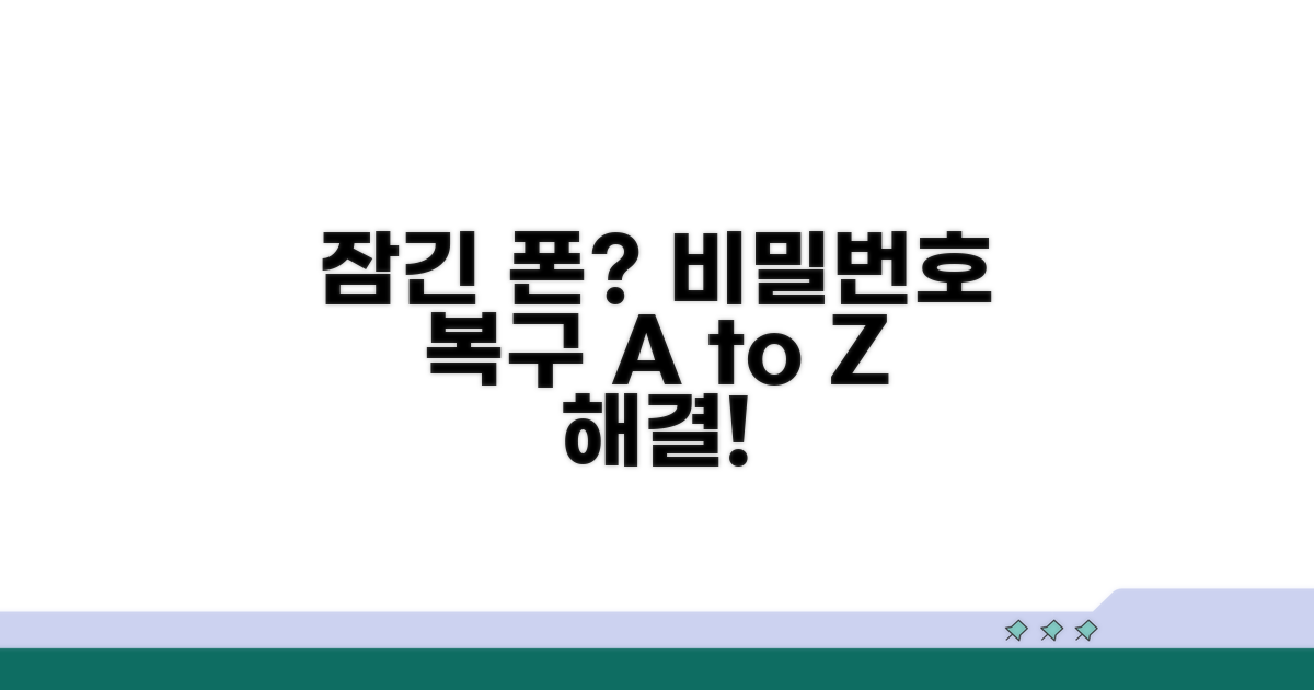 잠긴 휴대폰, 비밀번호 복구 방법 A to Z