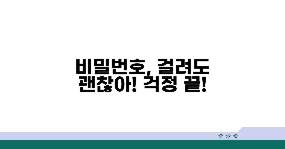 나도 모르게 걸린 비밀번호, 괜찮아!
