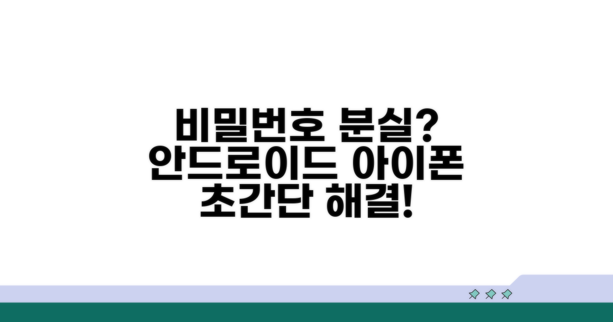 안드로이드/아이폰 비밀번호 찾기 총정리