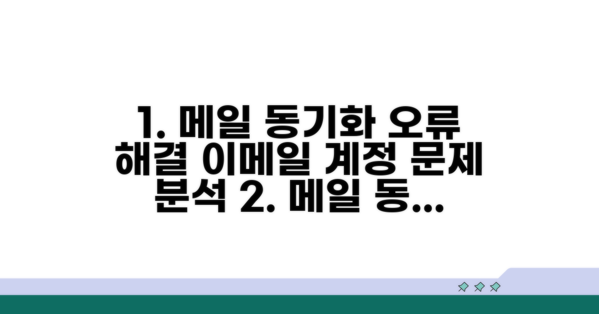메일 계정 동기화 문제 분석