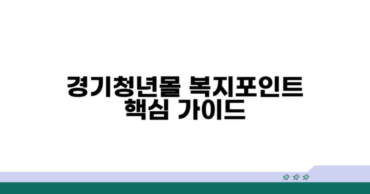 경기청년몰 복지포인트 핵심 가이드