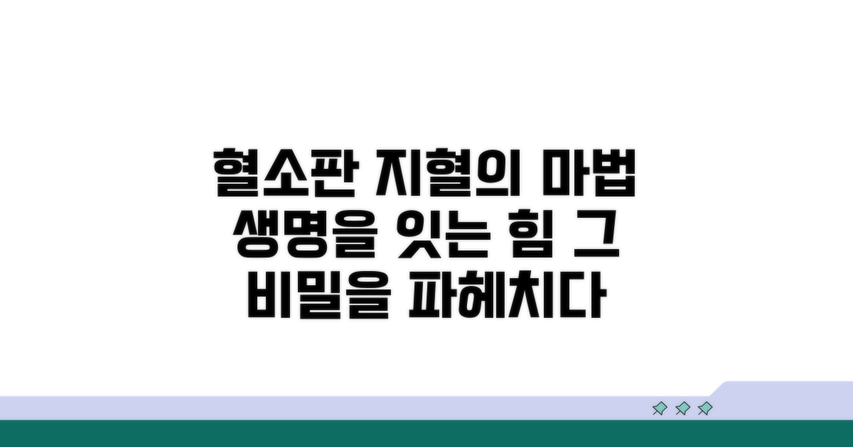 혈소판, 지혈 기능의 핵심 이해