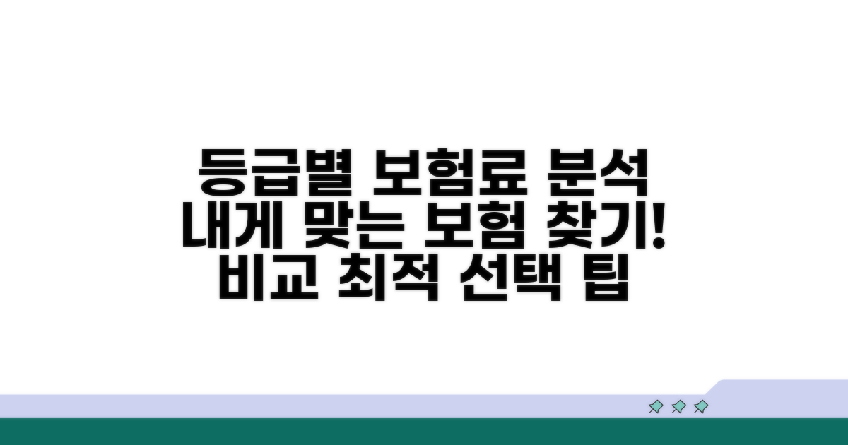 등급별 보험료 비교 및 선택