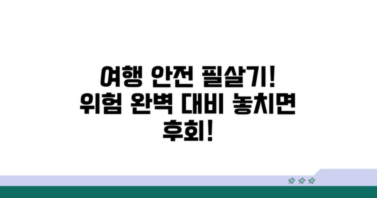 여행 위험 완벽 대비 특화 상품