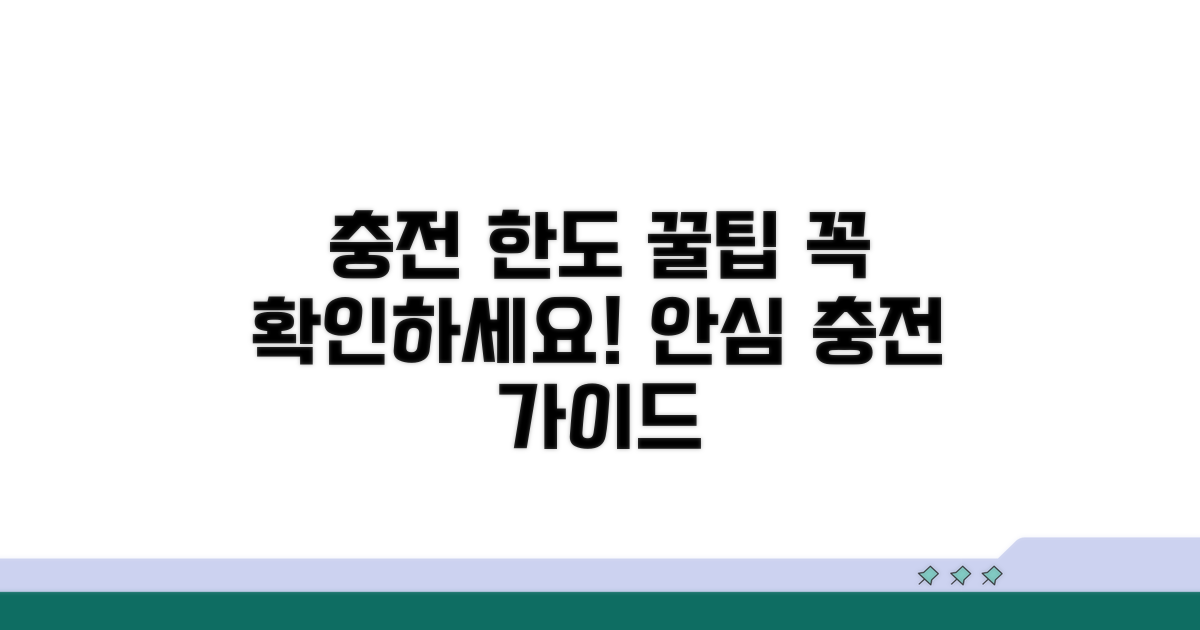 충전 한도와 주의사항 확인