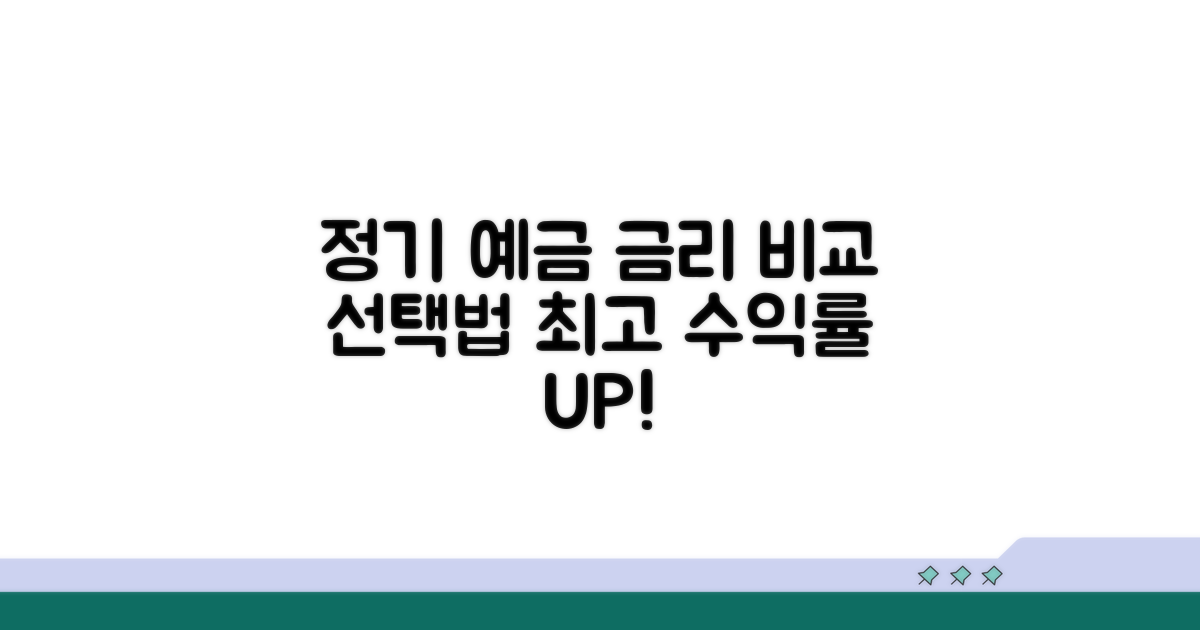정기 예금 금리 비교와 선택법