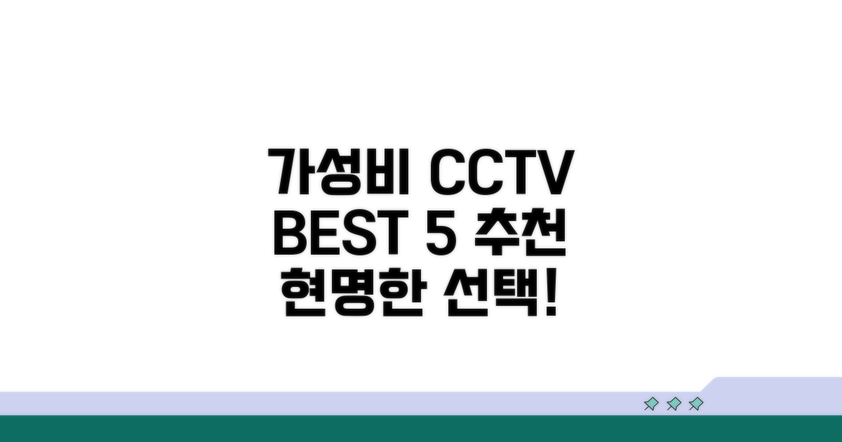 가성비 좋은 CCTV 추천 리스트