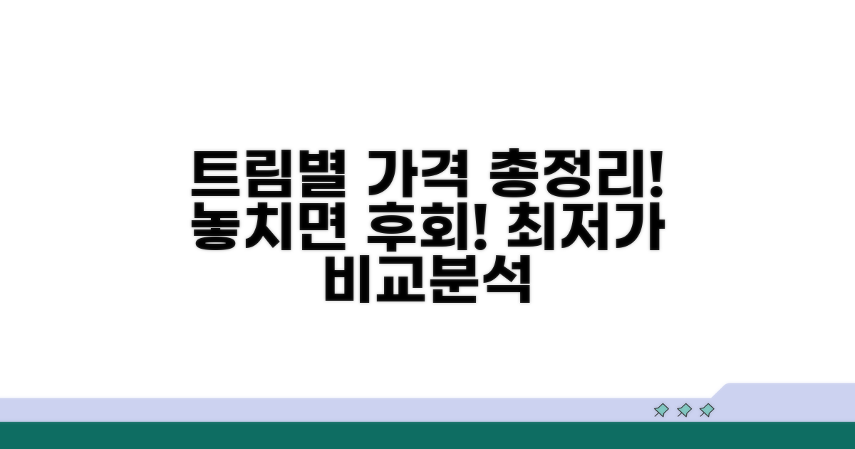 트림별 상세 가격 비교 분석