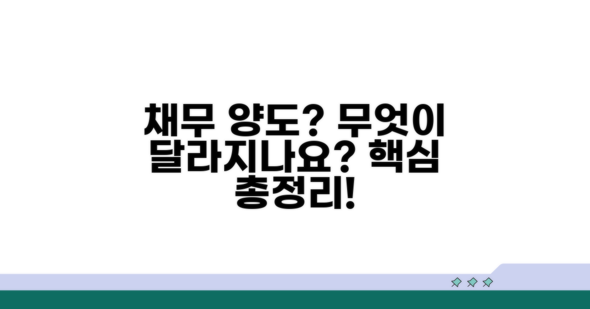 채무 양도 통지, 무엇이 달라지나요?