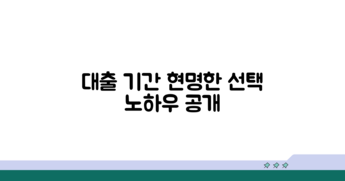 대출 기간 선택 노하우