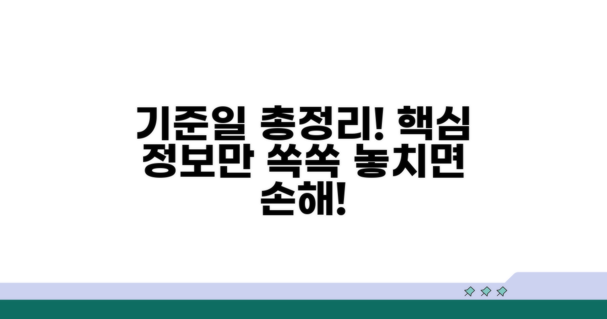 기준일 관련 필수 정보 총정리