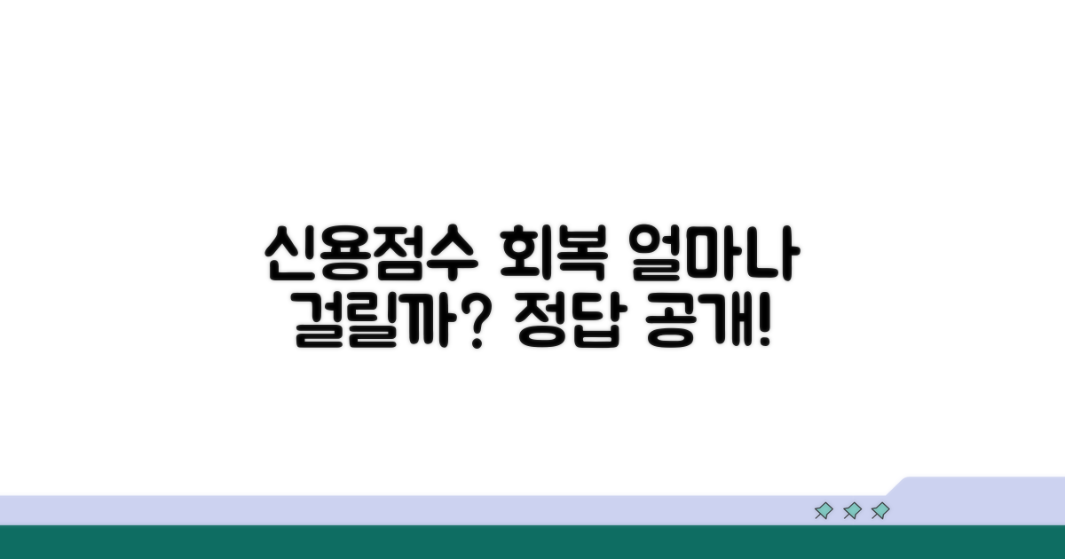 신용점수 회복, 얼마나 걸릴까?