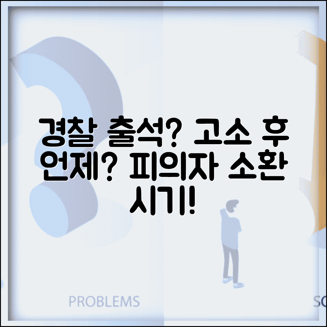 고소 후 경찰 출석 요구 언제 오는지 | 피의자 소환장 받는 시기