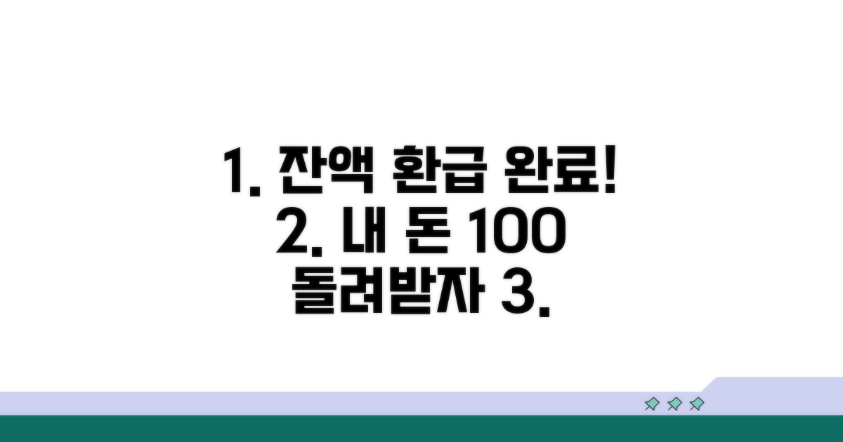 나의 잔액 환급 신청 완료