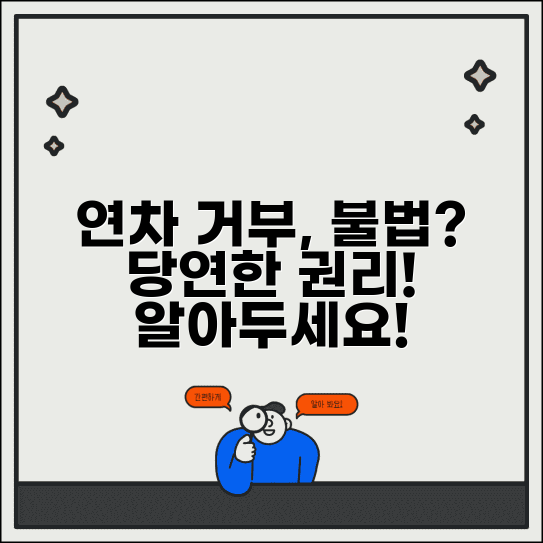 연차 신청 거부 가능한지 법적 | 연차 사용 거부 위법 여부