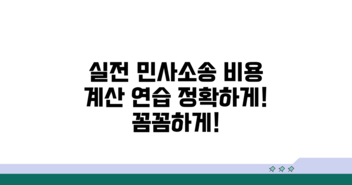 실전 민사소송 비용 계산 연습