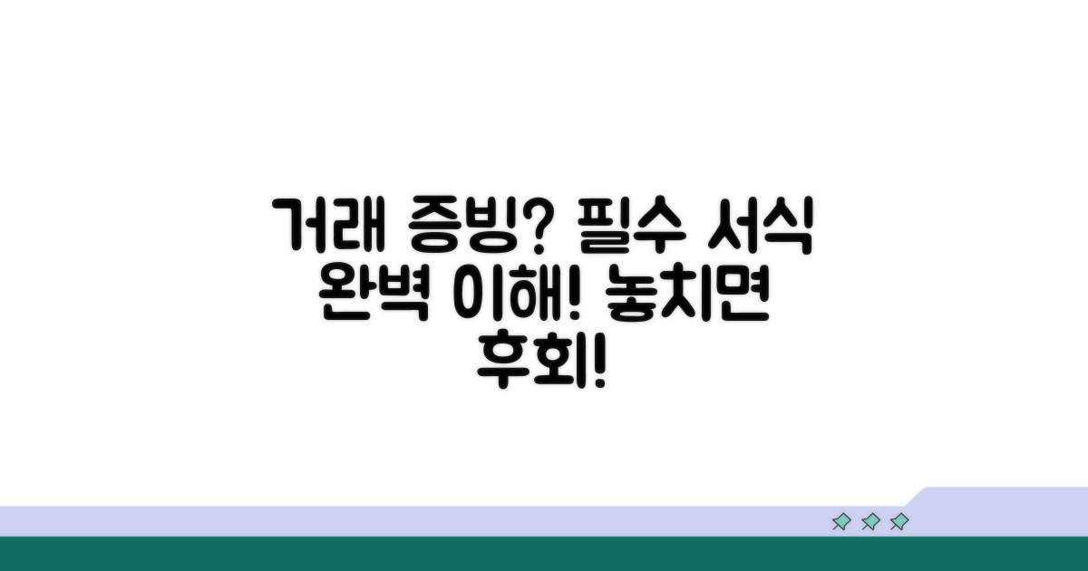 거래 증빙 필수 서식 이해
