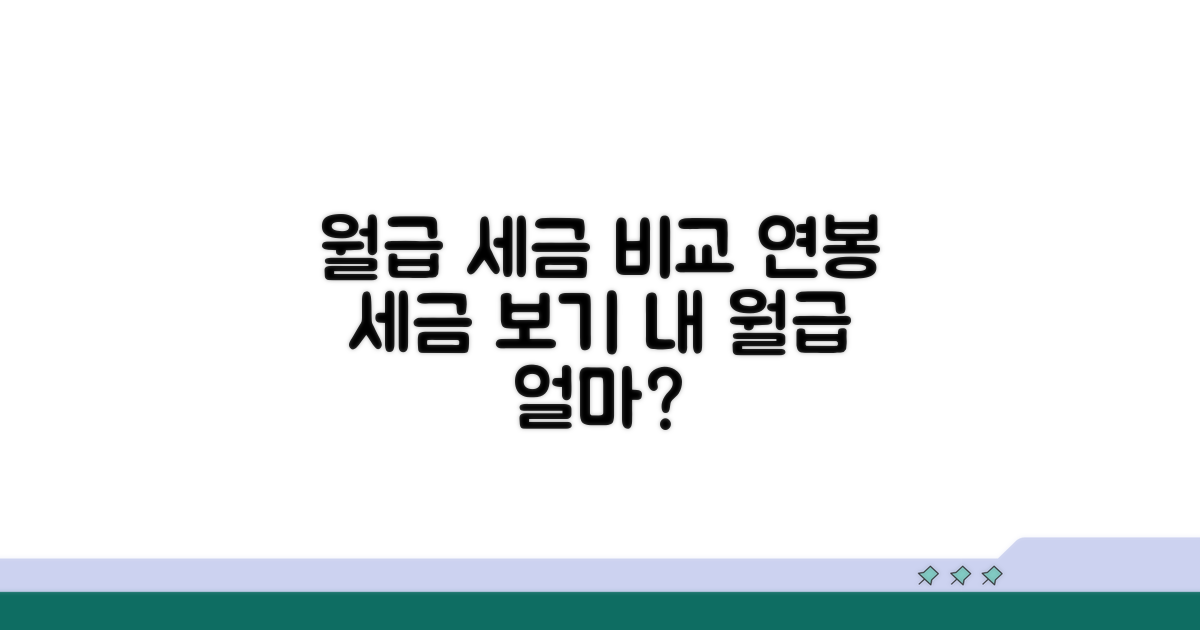 월급별 세금, 연봉별 세금 비교