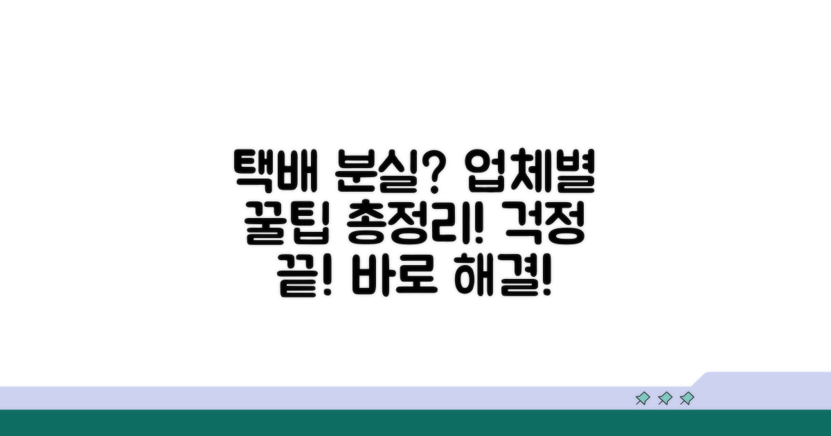 택배 분실 시 업체별 대처법