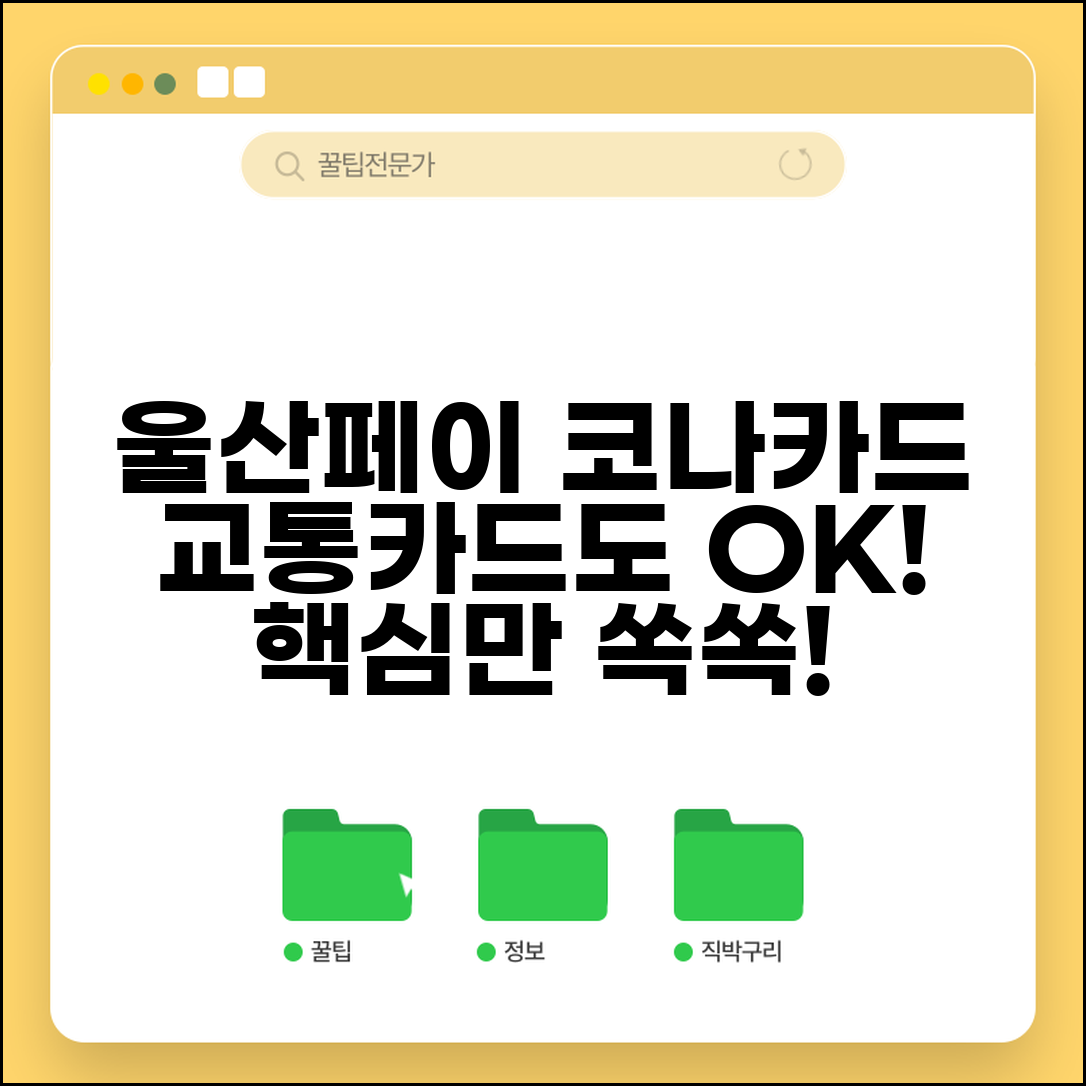 울산페이 코나카드 연동 | 교통카드 겸용 서비스 완벽 활용법