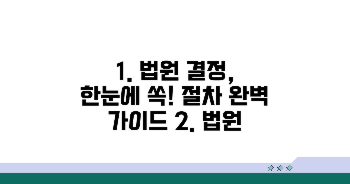 법원 결정 과정과 절차 안내