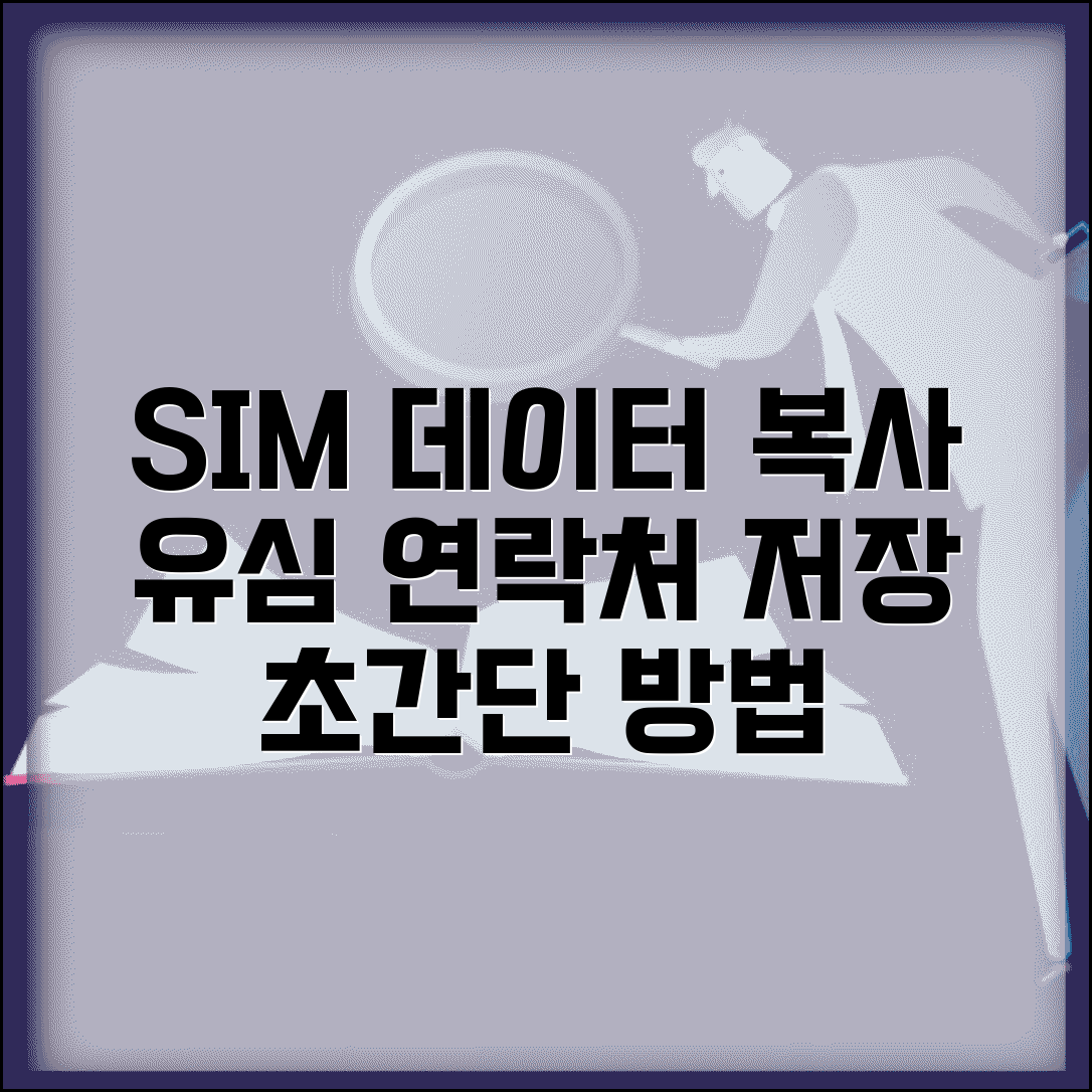 휴대폰 SIM카드 데이터 복사 | 유심 연락처 저장
