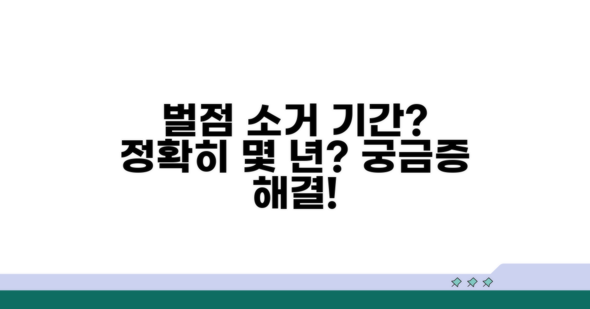 벌점 소거 기간, 정확히 몇 년?