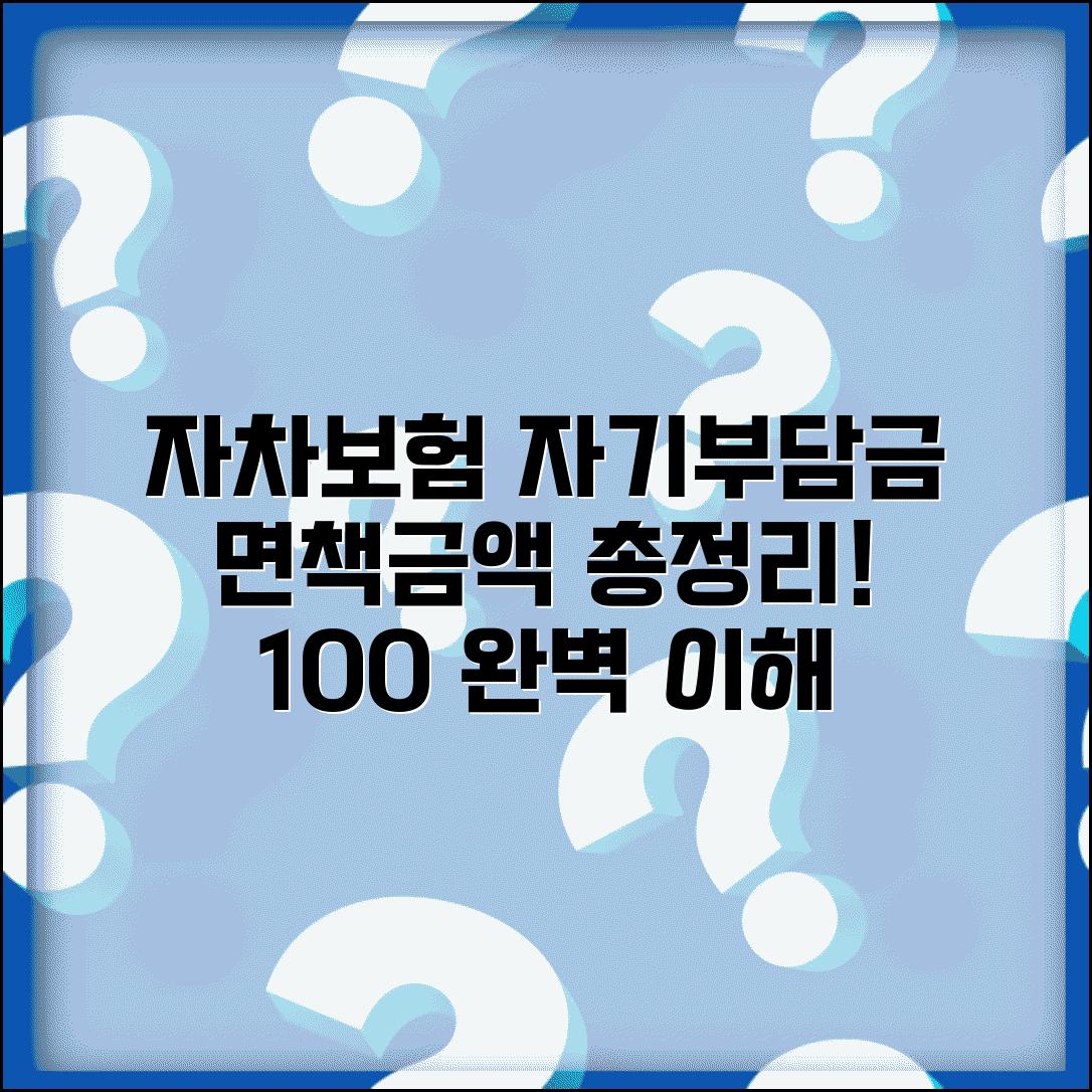 자차 보험 자기부담금 면책금액 | 자차보험 자기부담금 완벽 이해