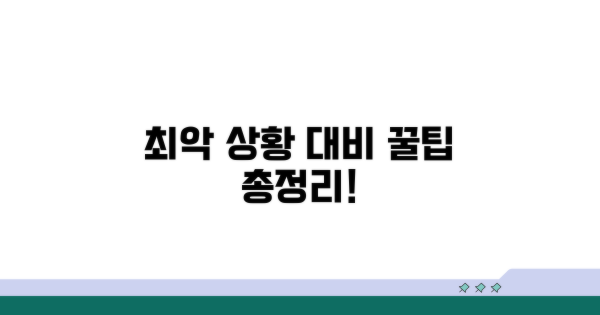최악의 상황 대비 꿀팁 총정리