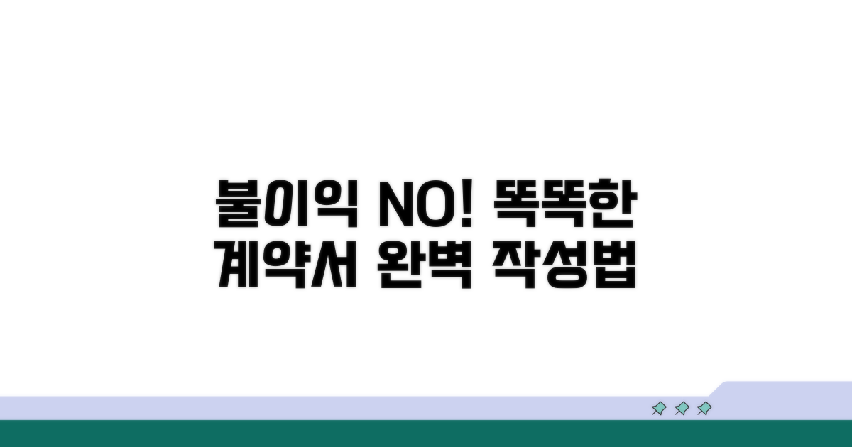 불이익 없는 계약서 작성 노하우