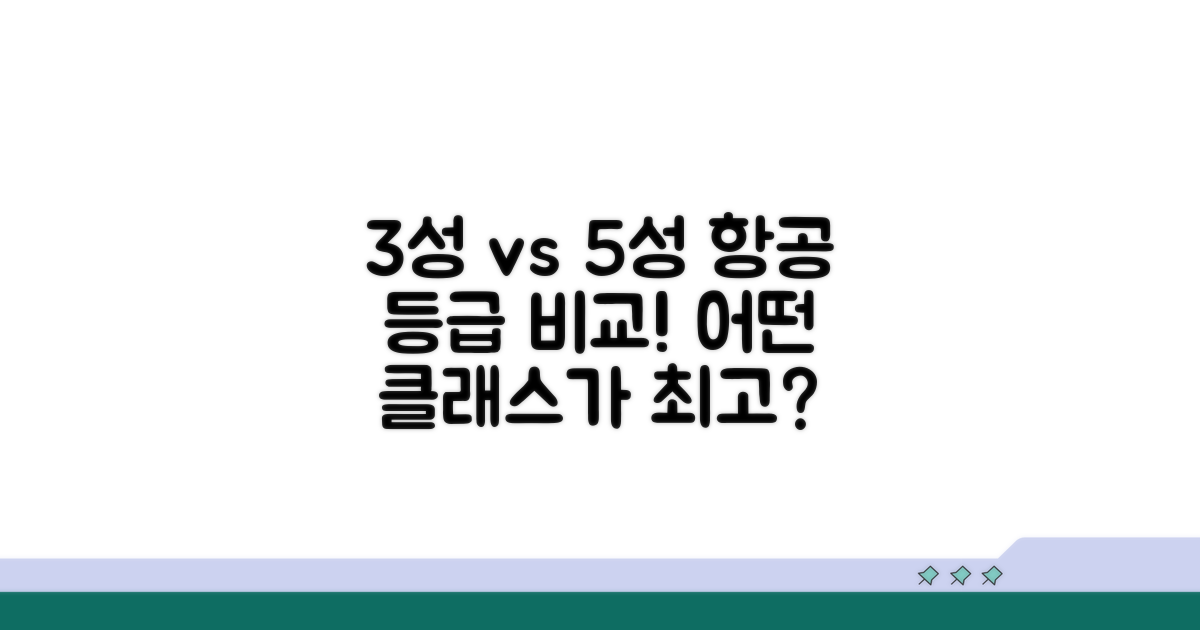 3성 vs 5성 항공 등급 비교