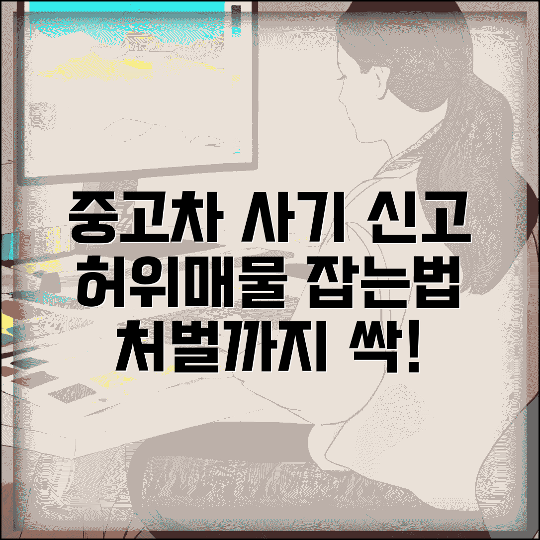 중고차 허위매물 신고 방법 | 중고차 사기 신고 처벌