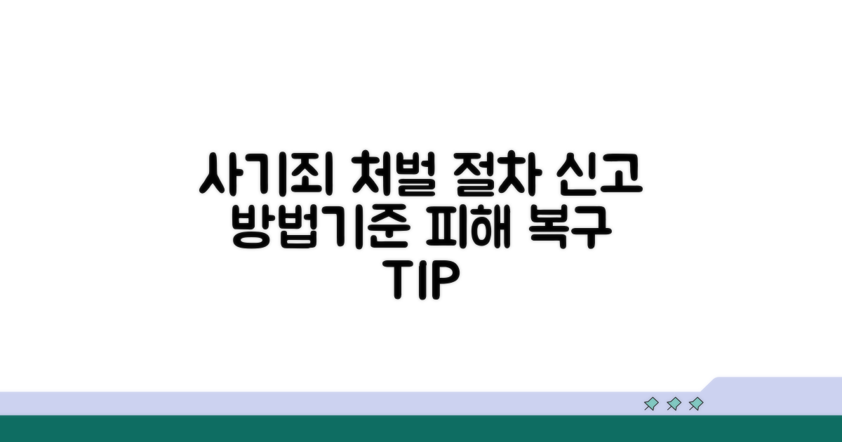 사기 신고 시 처벌 기준과 절차