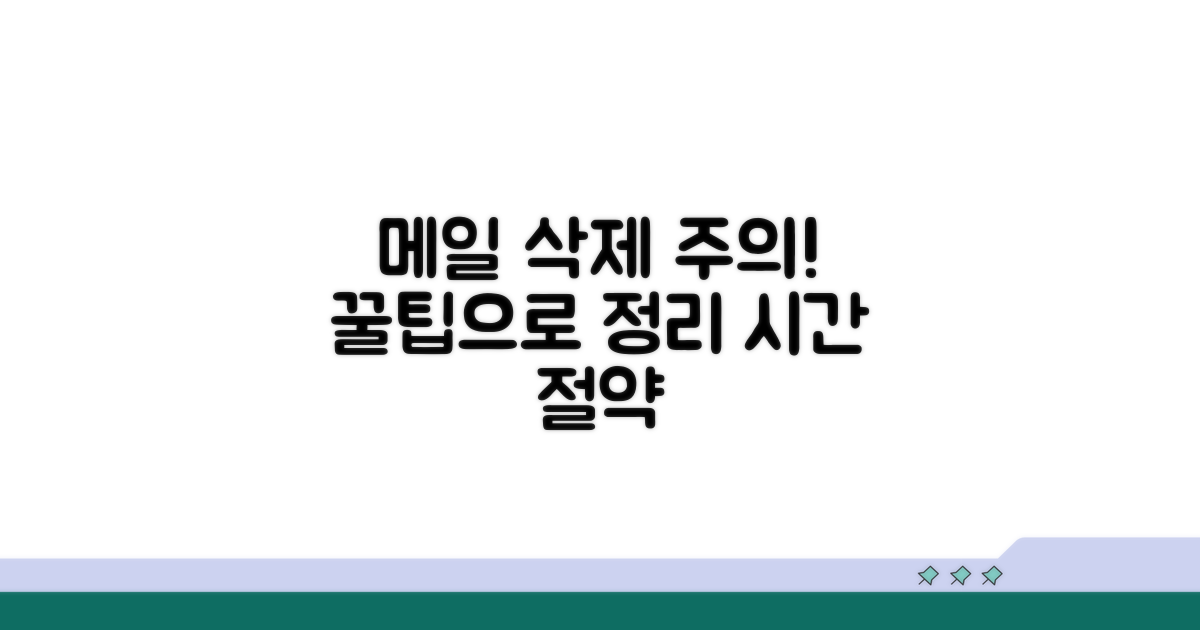 메일 관리 꿀팁으로 삭제 주의