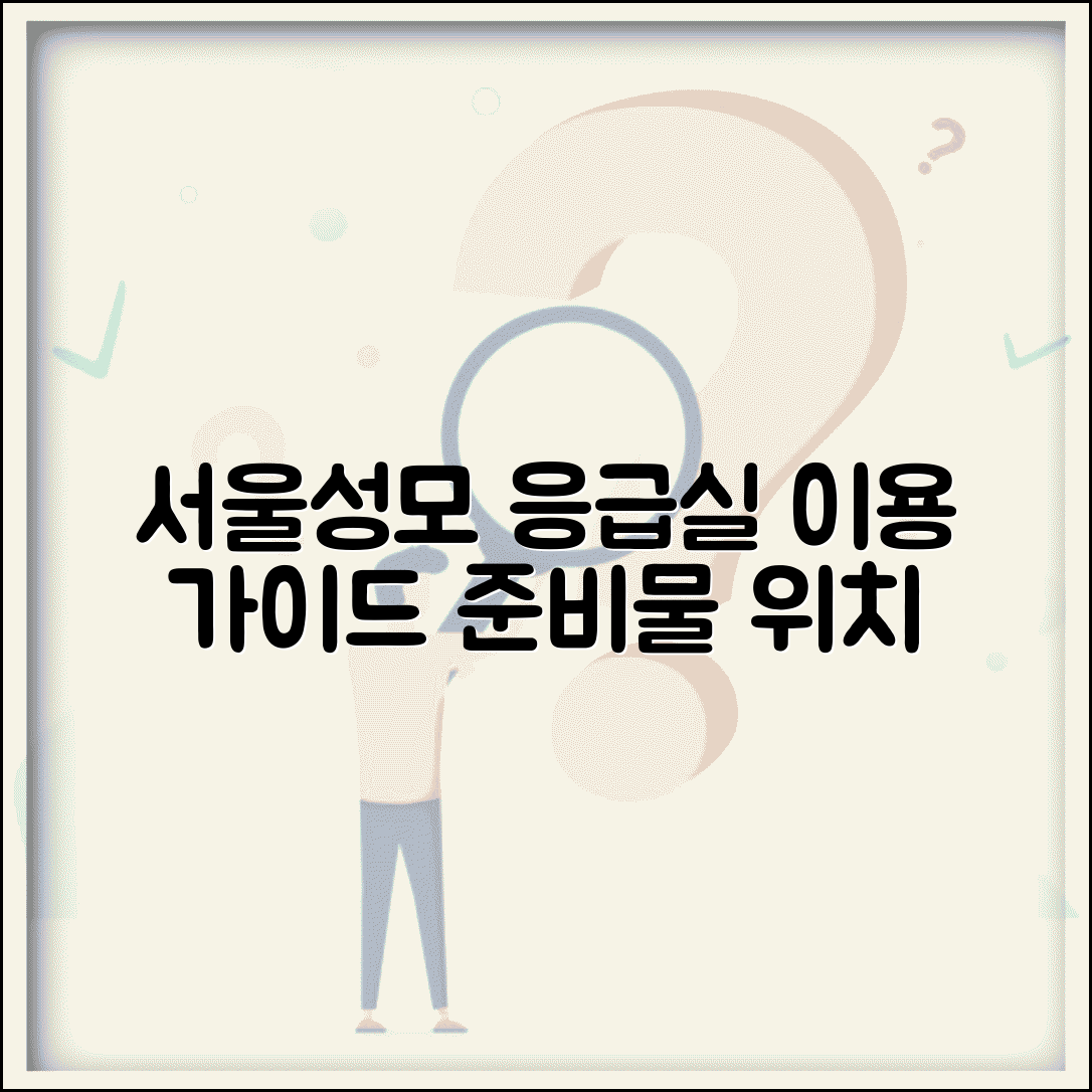 서울성모병원 응급실 이용 가이드 | 위치와 준비물 안내