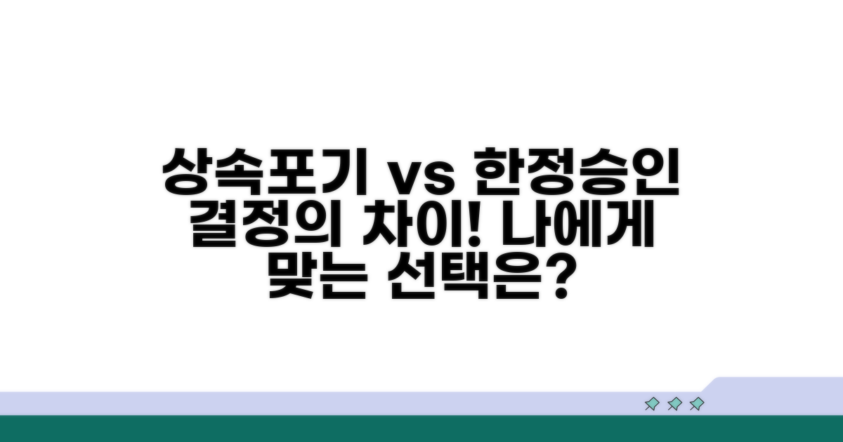 상속포기 vs 한정승인 개념 비교