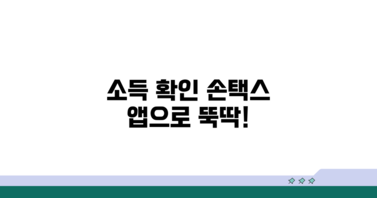 소득 확인, 손택스 앱으로 빠르게