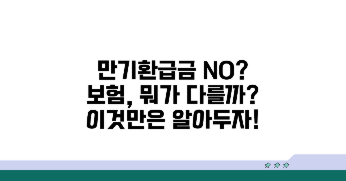 만기환급금 없는 보험, 무엇이 다를까?