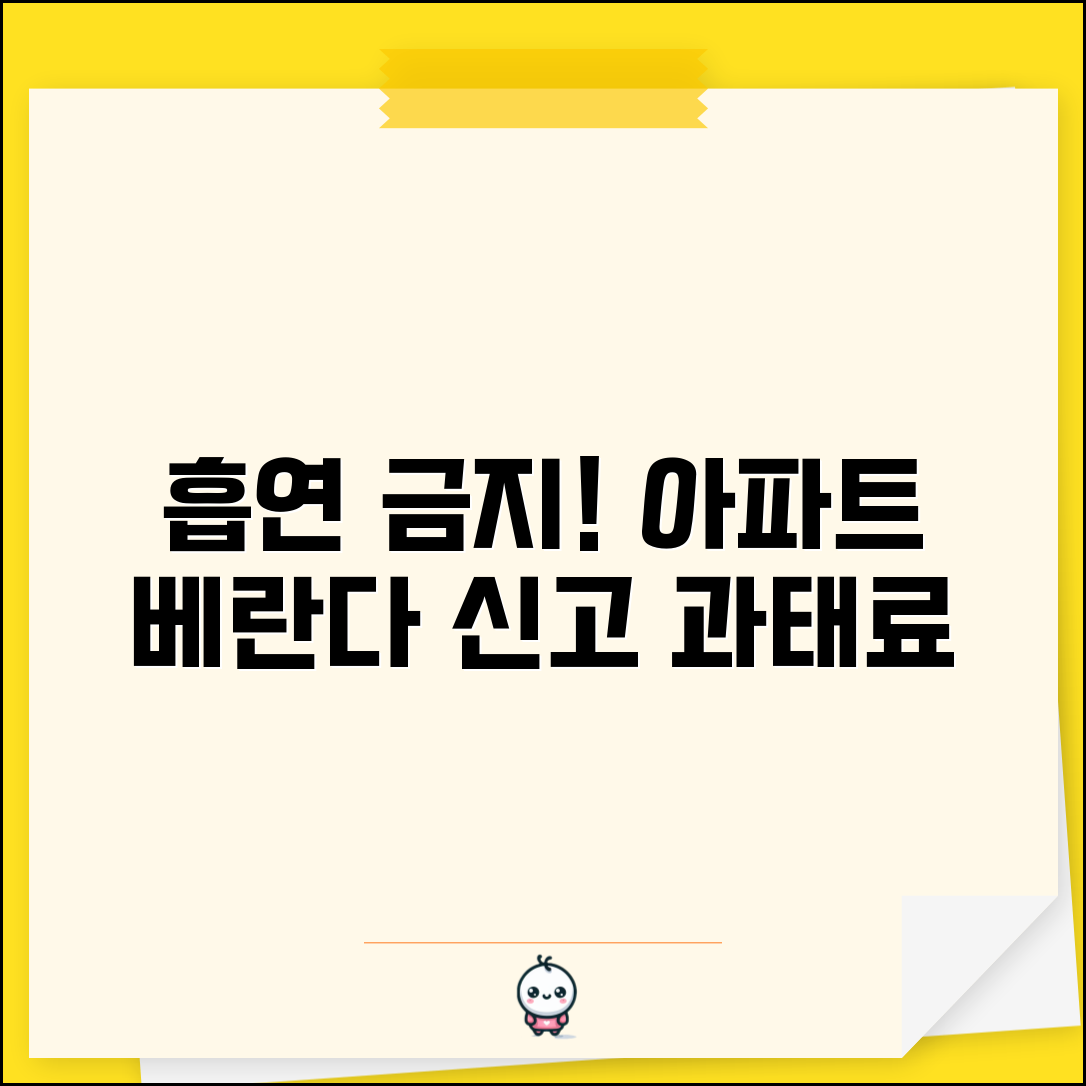공동주택 흡연 금지 | 아파트 베란다 흡연 신고 과태료 처벌과 신고 방법 총정리