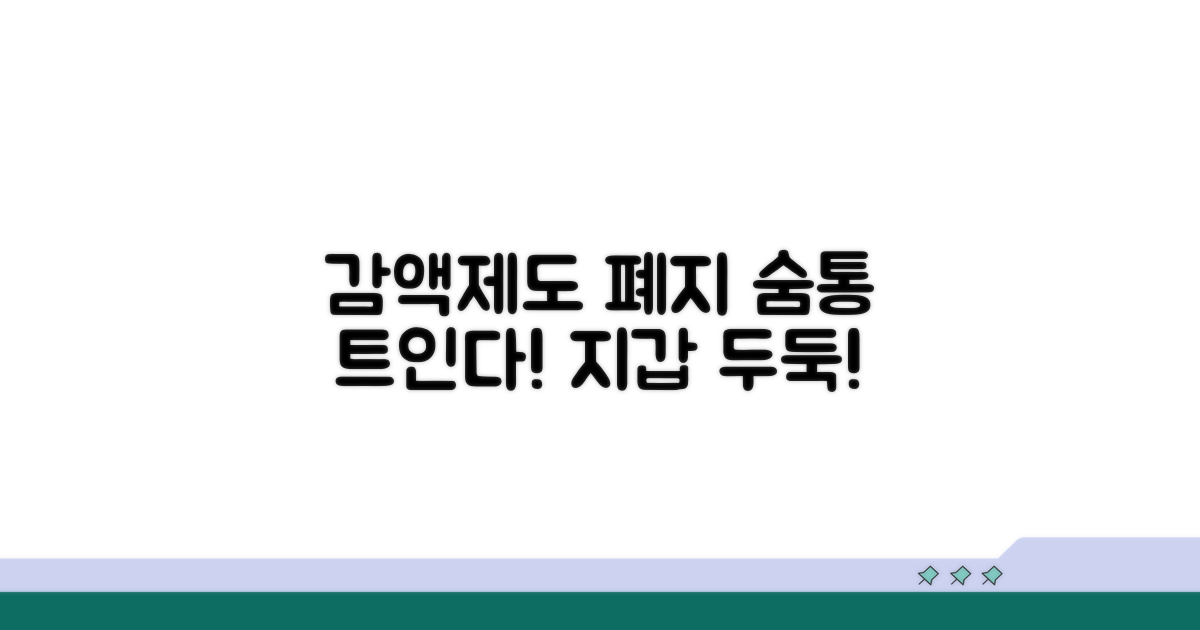 감액제도 폐지 시 받게 될 혜택