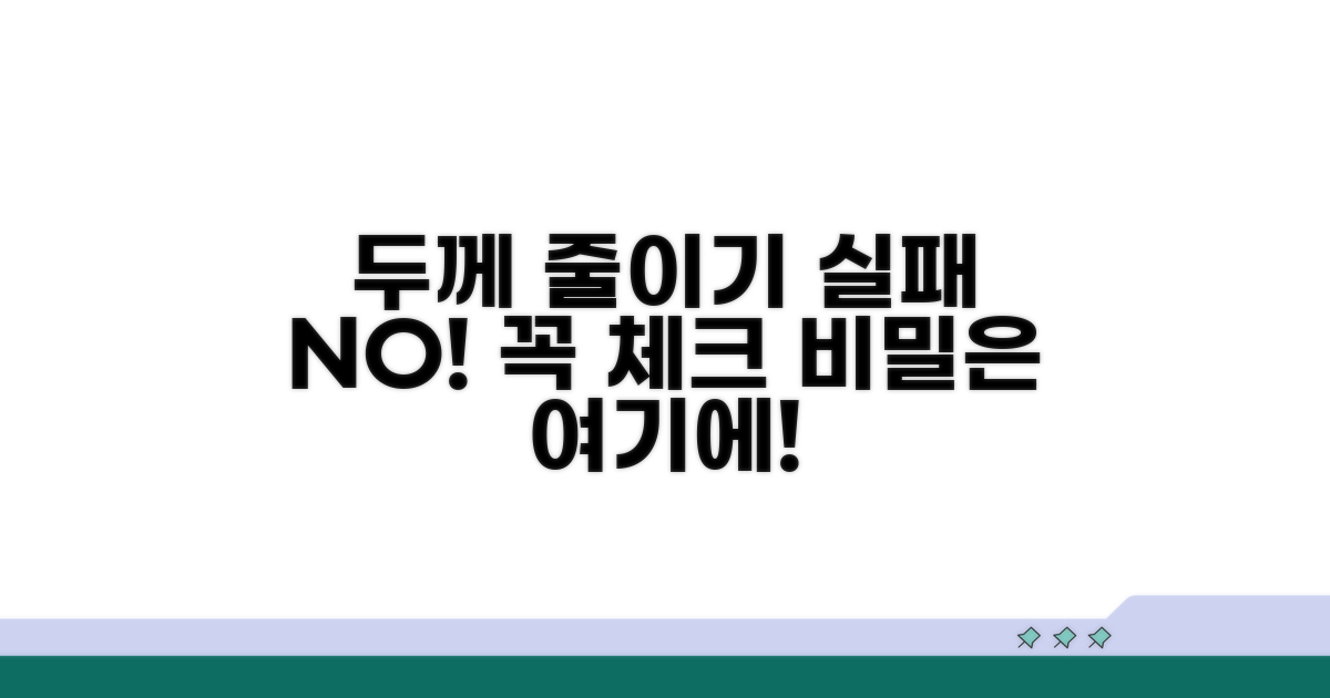 두께 줄이기 전 꼭 알아두세요